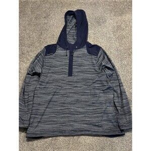 Zero Restriction Wave textured Hoodie Navy Heather Mens XXL Golf NWOT